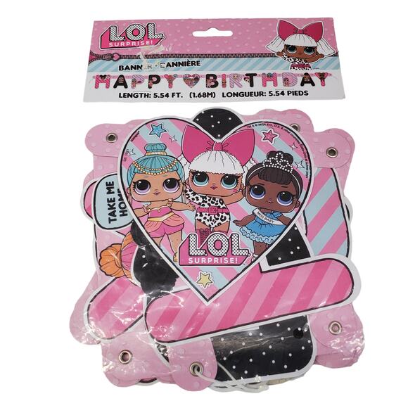 LOL Surprise Birthday Banner Party Supplies LOL Surprise Happy Birthday - Picture 3 of 6
